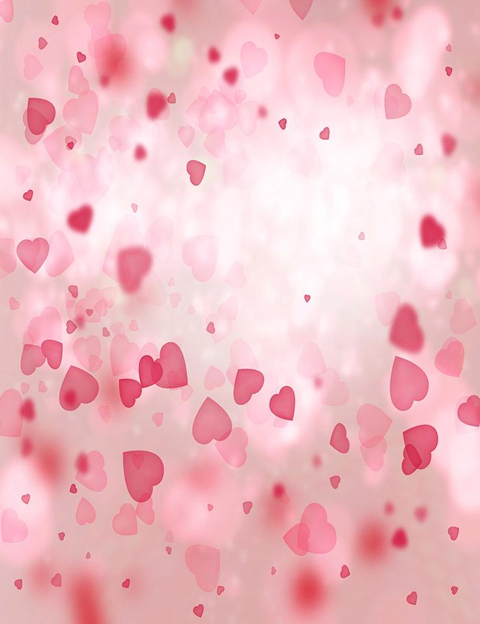 Bokeh Red Hearts For Valentines Day Photography Backdrop J-0152 Shopbackdrop