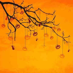 Branch Hanging Pumpkin Photography For Baby Halloween Backdrop Shopbackdrop