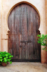 Brown Senior Islamic Style Wood Door Photography Backdrop Shopbackdrop