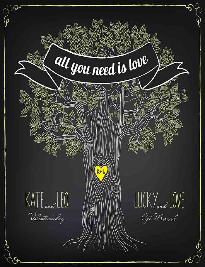 Chalkboard Painted Love Tree For Wedding Party Photography Backdrop Shopbackdrop