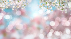 Cherry Blossom With Silver Bokeh Backdrop For Photography Shopbackdrop