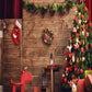 Christmas Tree With Decorated Room Photography Backdrop N-0014 Shopbackdrop