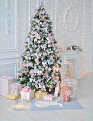 Christmas Tree With Some Gifts On Wood Floor Backdrop For Photography Shopbackdrop