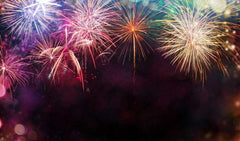 Colorful Fireworks In Black Sky For New Year Photography Backdrop J-0346 Shopbackdrop