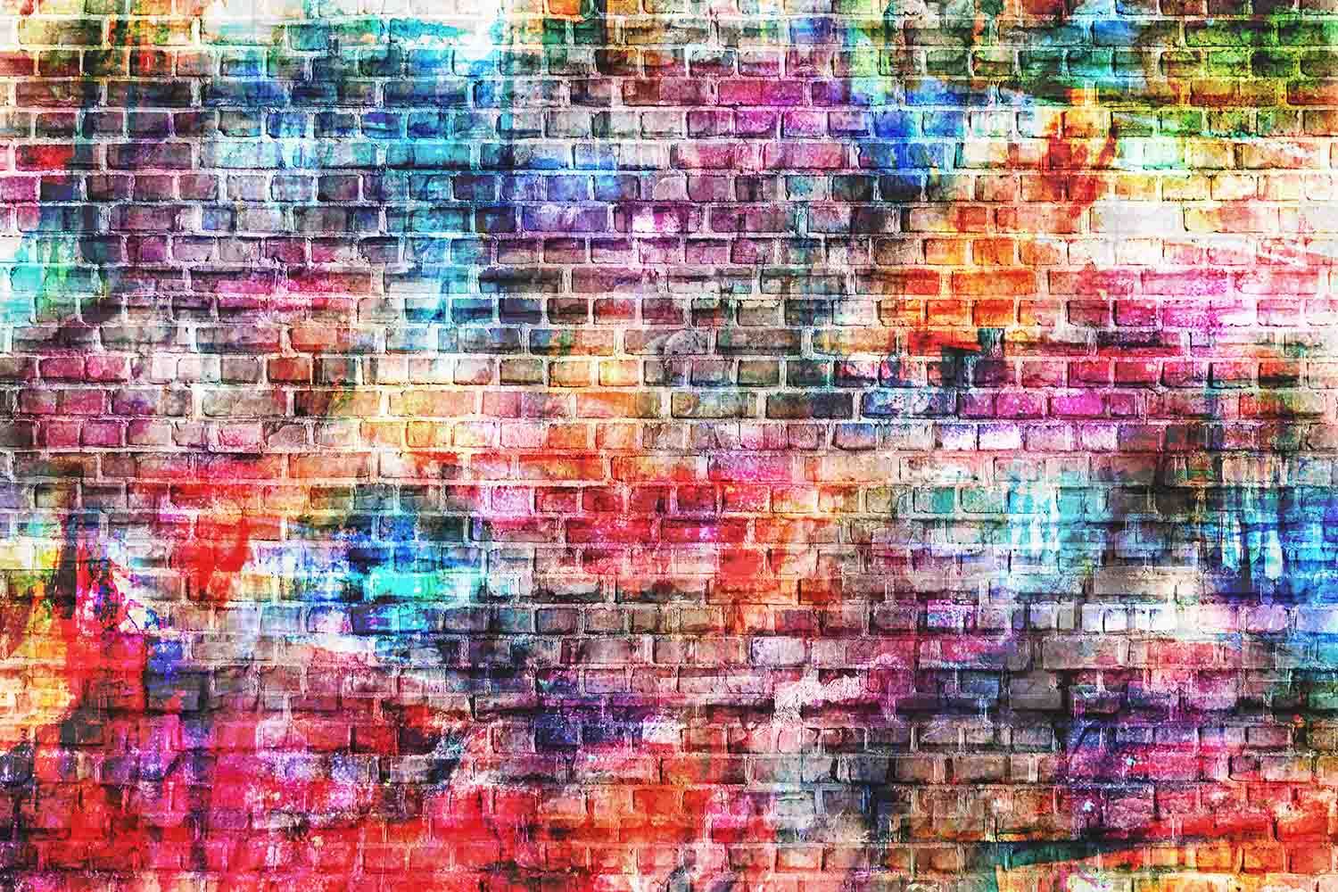 Painted Brick Wall Texture: Background Image & Pictures