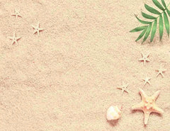 Conch Sea Star On Sandy Beach For Baby Photography Backdrop J-0209 Shopbackdrop