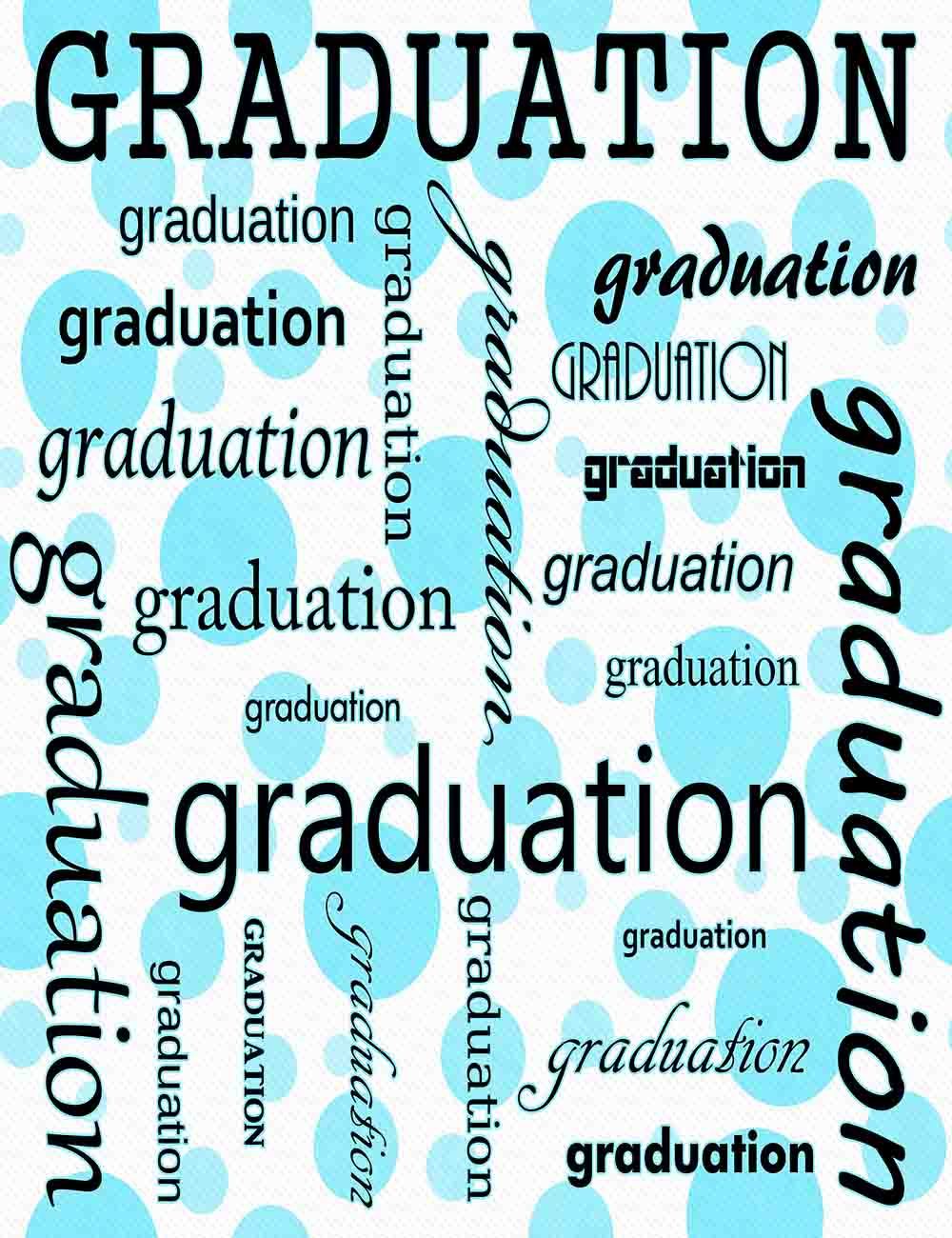 Custom Celebrate Graduation With Blue Polk Backdrop Photography Shopbackdrop