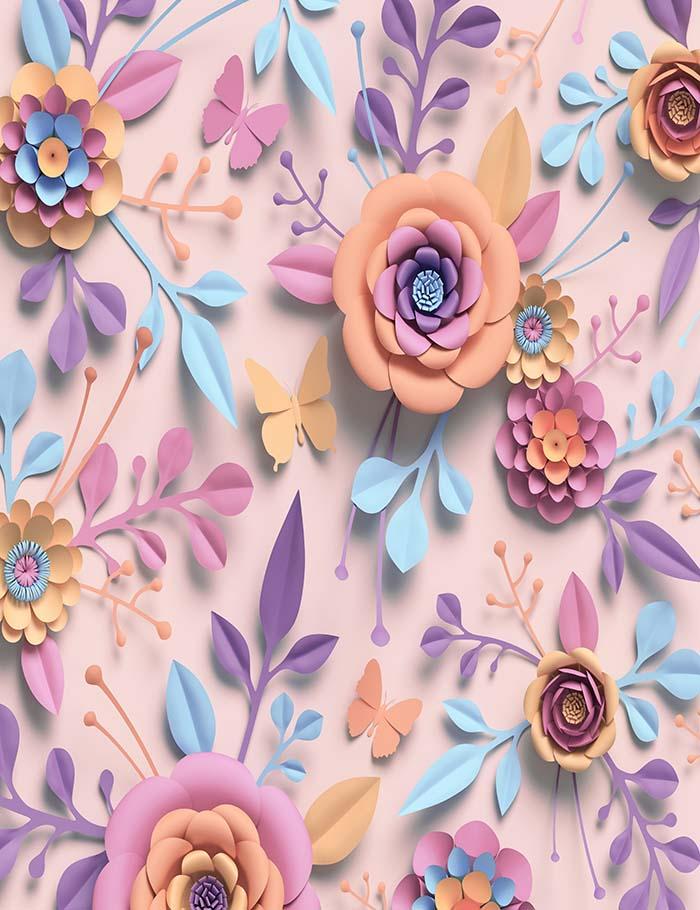 Custom Hand Made Paper Flower Wall Photography Backdrop J-0187 Shopbackdrop