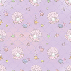 Custom Pearl Baker Starfish With Purple Wall Photography Backdrop J-0377 Shopbackdrop