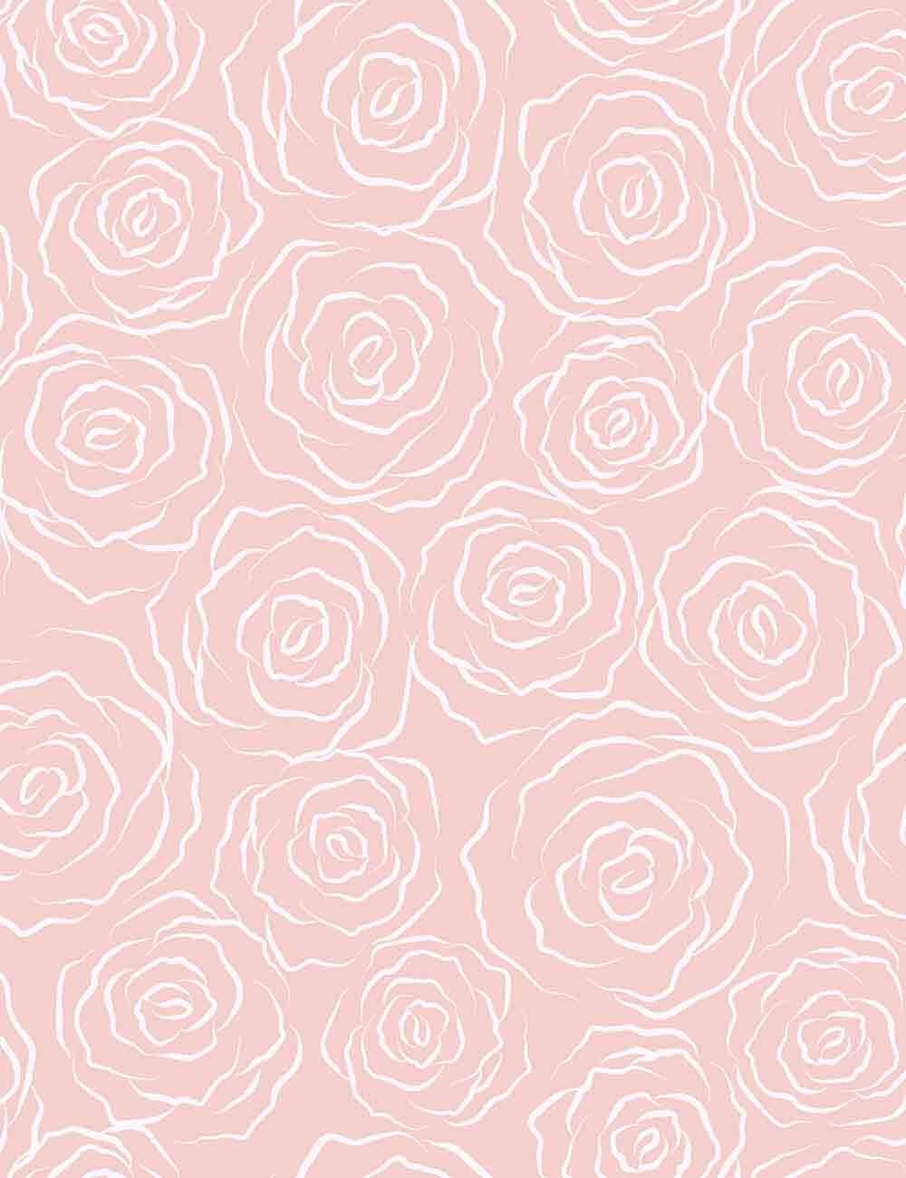 Damask Painted White Rose On Pink Paper Wall Backdrop For Photography Shopbackdrop