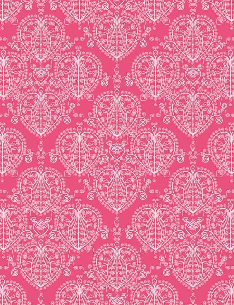 Damask Red Abstract Heart Flowers Painted Photography Backdrop Shopbackdrop