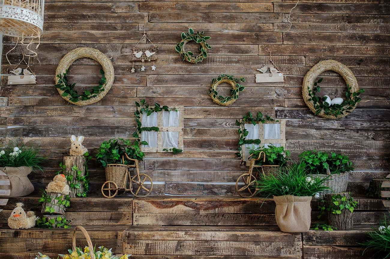 Decoration Wooded Wall With Stairs Photography Backdrop J-0790 Shopbackdrop