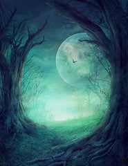 Dry Tree With Cool Moon Light Backdrop Photography J-0125 Shopbackdrop