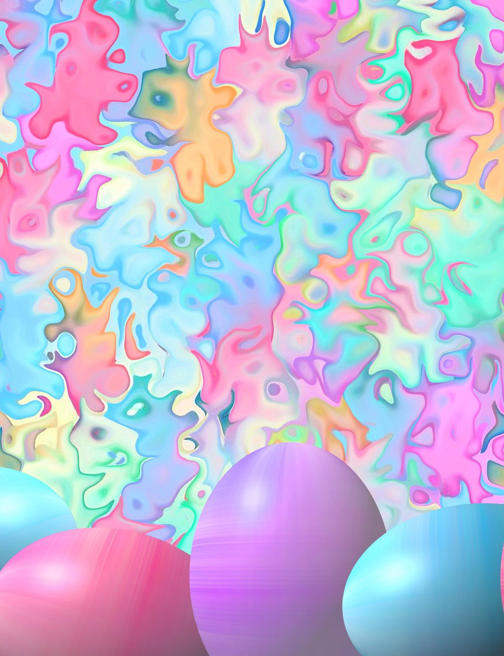 Colorful Easter Eggs With Abstract Watercolor Background Backdrop Shopbackdrop