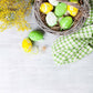 Easter Eggs And Flower On Wood Floor Photography Backdrop Shopbackdrop