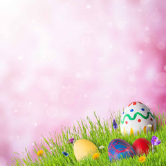 Easter Eggs On Grass With Bokeh Photography Backdrop Shopbackdrop