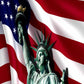 Flag And Statue Of Liberty For Independence Day Photography Fabric Backdrop Shopbackdrop
