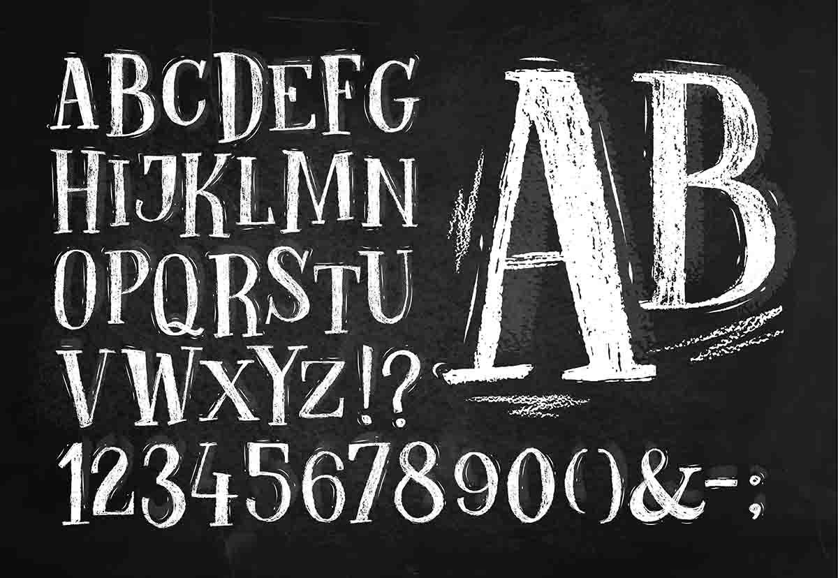 chalk alphabet font