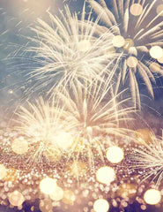 Gold Firework With Gold Bokeh For New Year Photo Backdrop Shopbackdrop