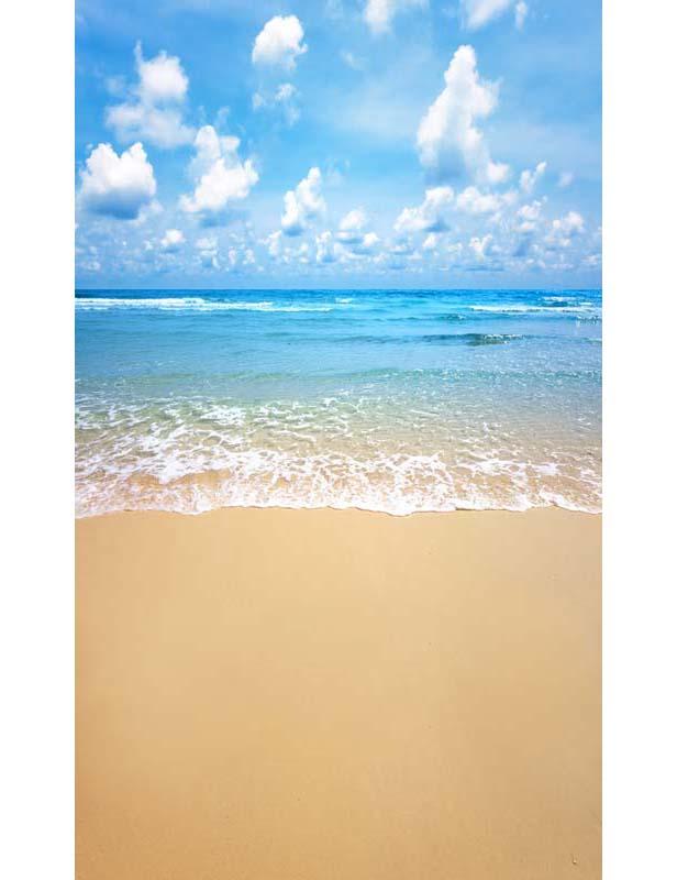 Golden Sandy Beach With Baby Blue Sea For Children Summer Holiday Backdrop Shopbackdrop