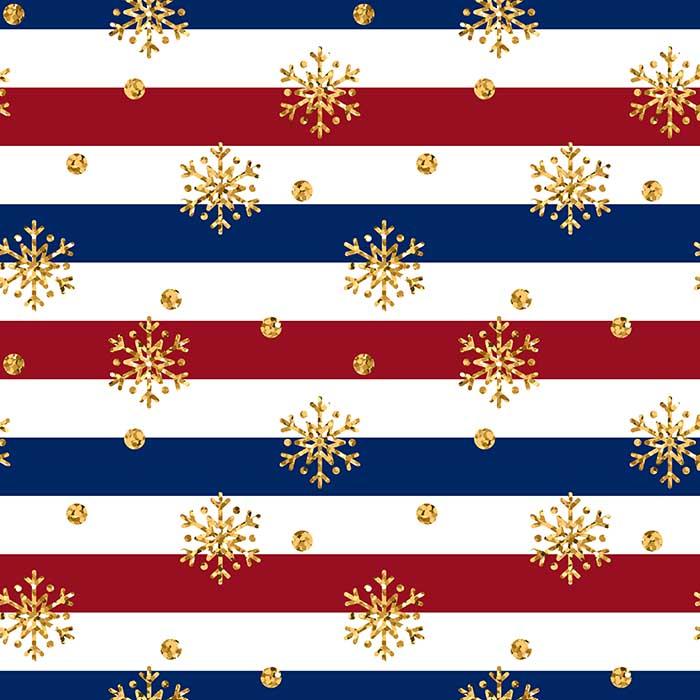 Golden Snowflakes Printed Stripes Background Photography Backdrop J-0221 Shopbackdrop