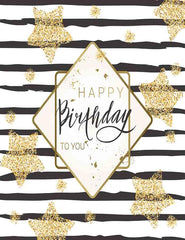 Golden Stars Painted On Black Strips For Birthday Photography Backdrop J-0018 Shopbackdrop