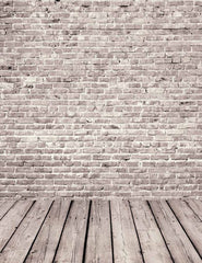 Gray Red Brick Wall Texture With Senior Wood Floor Backdrop For Photography Shopbackdrop