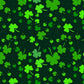 Green Clover Printed On Black Background For St Patrick's Day Backdrop Shopbackdrop