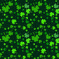 Green Clover Printed On Black Background For St Patrick's Day Backdrop Shopbackdrop