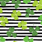 Green Clovers Draw On Black Strips For Saint Patrick's Day Photography Backdrop Shopbackdrop