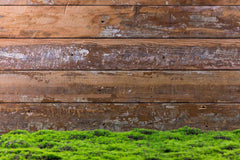 Green Grass Floor With Wood Wall Backdrop For Photography J-0761 Shopbackdrop