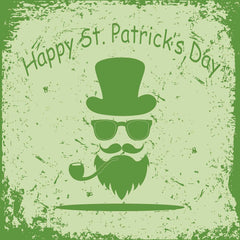 Green St.Patrick Portrait Printed On Green Background For Holiday Backdrop Shopbackdrop
