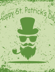 Green St.Patrick Portrait Printed On Green Background For Holiday Backdrop Shopbackdrop