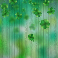 Green Wood Painting Clover Photography Backdrop Shopbackdrop