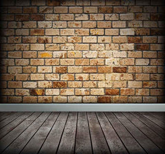 Grunge Brick Wall Texture With Old Wood Floor Photography Backdrop J-0317 Shopbackdrop