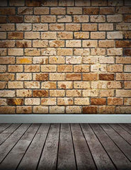 Grunge Brick Wall Texture With Old Wood Floor Photography Backdrop J-0317 Shopbackdrop