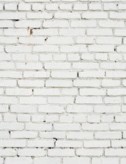 Grunge Milk White Brick Wall Texture Backdrop For Photography