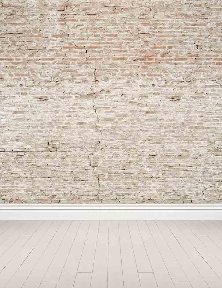 Grunge Old Brick Texture Wall With Floor Photography Backdrop J-0270 Shopbackdrop