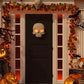 Halloween Decorated Front Door With Various size Shape Pumpkin Photography Backdrop J-0727 Shopbackdrop