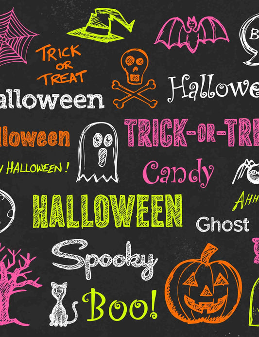 Halloween Painting On Chalkboard Photography Backdrop Shopbackdrop