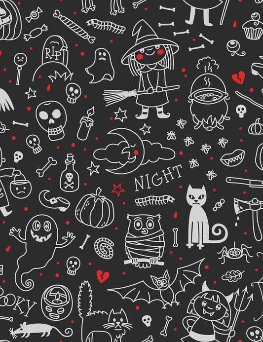 Halloween Printed On Chalkboard Background For Holiday Backdrop Shopbackdrop