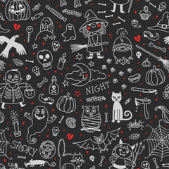 Halloween Printed On Chalkboard Background For Holiday Backdrop Shopbackdrop