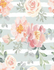 Hand Painted Pink Rose With Strips For Children Photography Backdrop  J-0088 Shopbackdrop