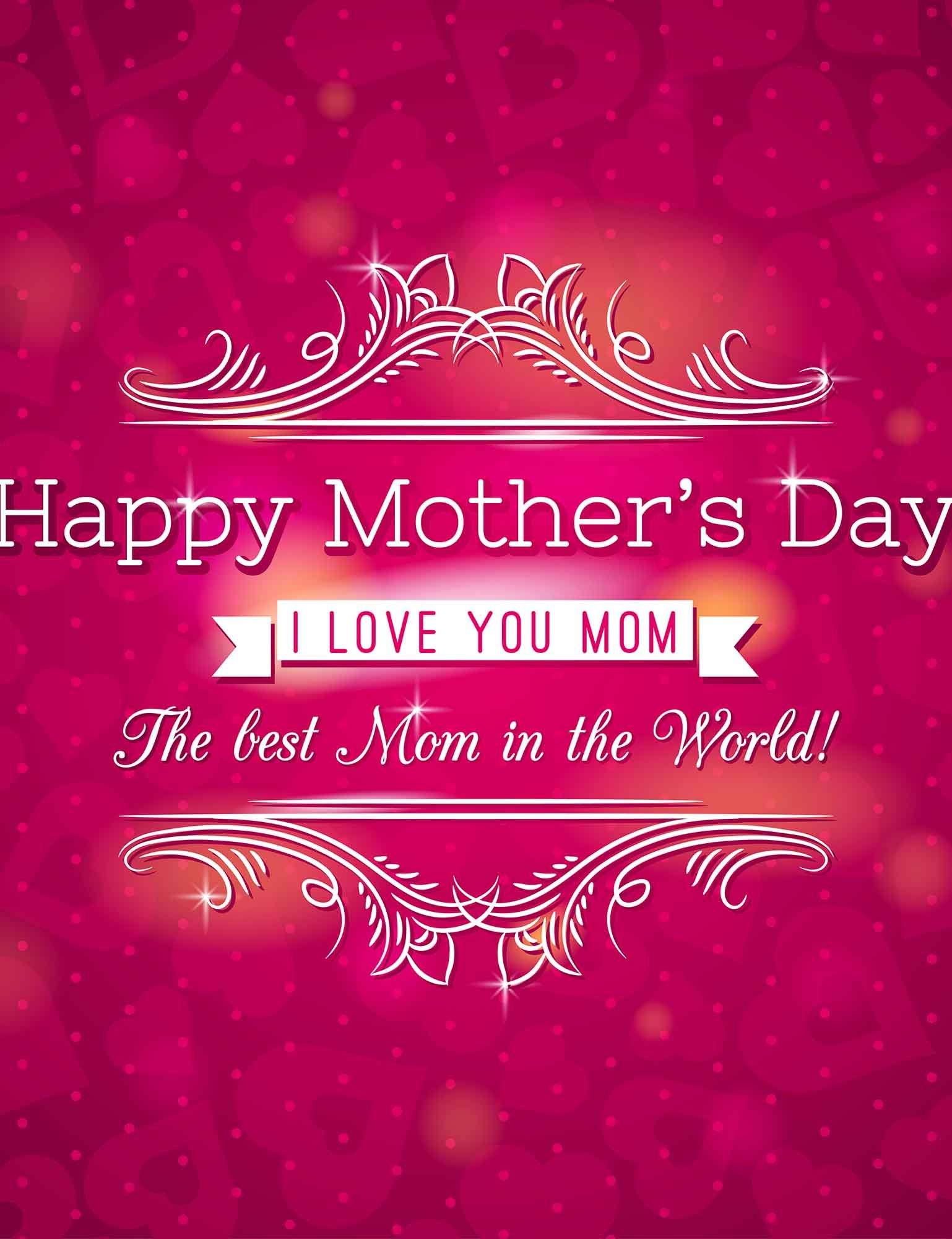 Happy Mother Day Printed On Red Hearts Background Photography Shopbackdrop