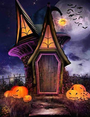 Horror Magic House  Pumpkin Photography For Halloween Backdrop Shopbackdrop