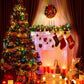 Lighting Xmas Tree Christmas Room For Holiday Photography Backdrop J-0035 Shopbackdrop