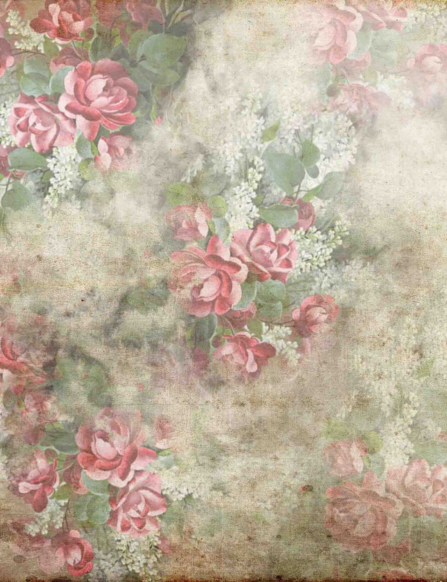 Moldy Red Rose Wallpaper Backdrop For Photography Shopbackdrop