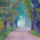 Oil Painted Autumn Road With Trees Photography Backdrop N-0078 Shopbackdrop