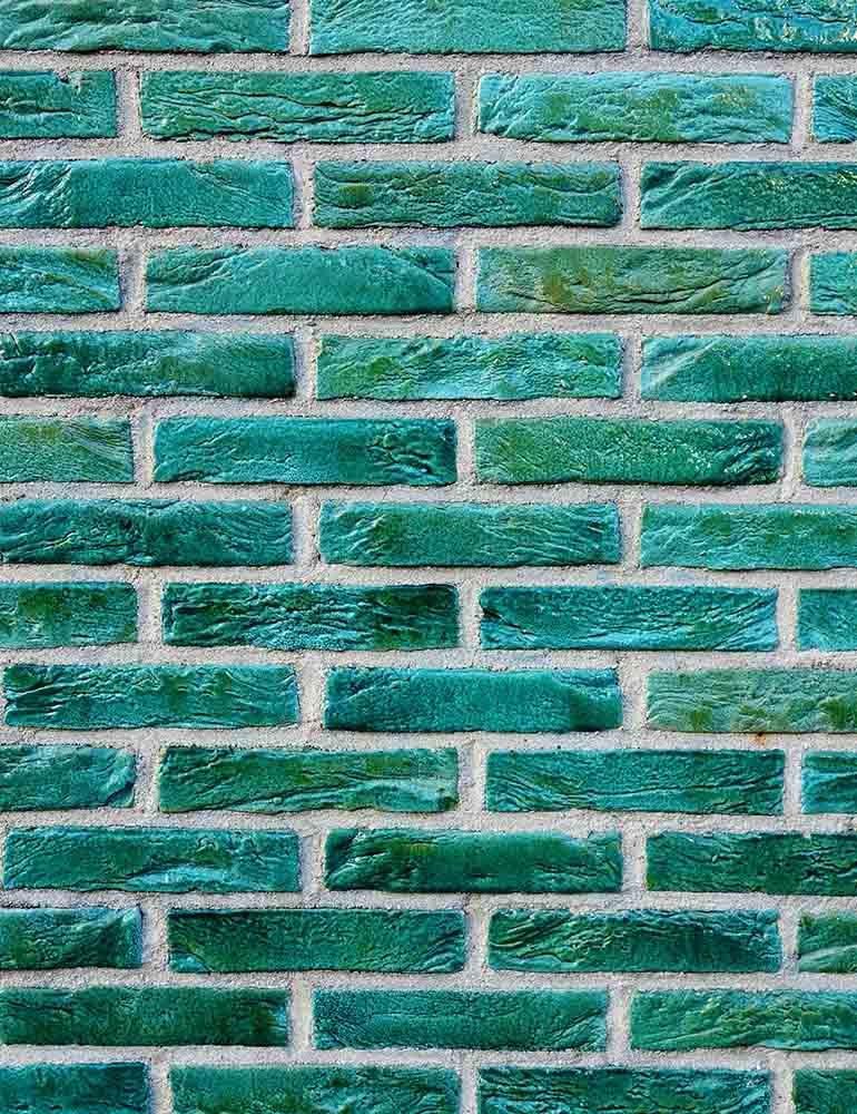 Old Master Printed Peacock Green Brick Wall Texture Photography Backdrop Shopbackdrop
