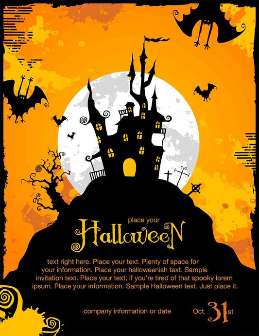 Painted Castle For Halloween Holiday Photography Backdrop Shopbackdrop